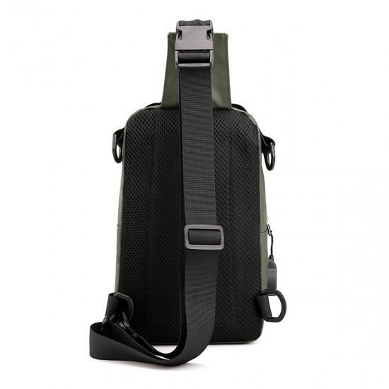 Multifunctional Men's Shoulder Bag with USB Charging Port Macbook Storage Messenger Bag Chest Bag Mobile Phone Bag