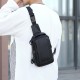 Multifunctional Men's Shoulder Bag with USB Charging Port Macbook Storage Messenger Bag Chest Bag Mobile Phone Bag