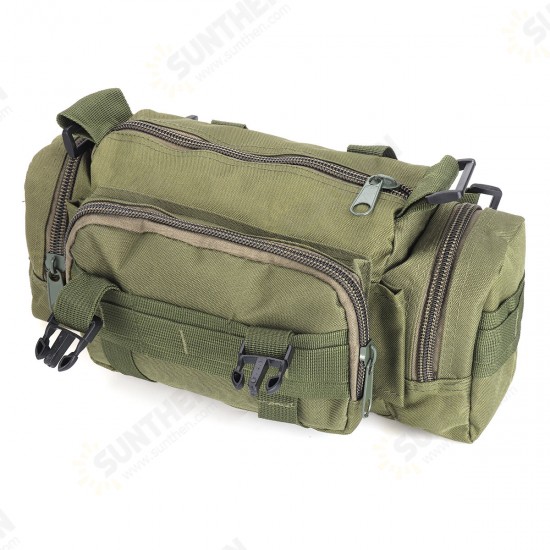 Multifunctional Outdoor Sports Hiking with Zippers Nylon Oxford Cloth Tactical Shoulder Bag Waist Pack Handbag Multifunctional Outdoor Sports Hiking with Zippers Nylon Oxford Cloth Tactical Shoulder Bag Waist Pack Handbag