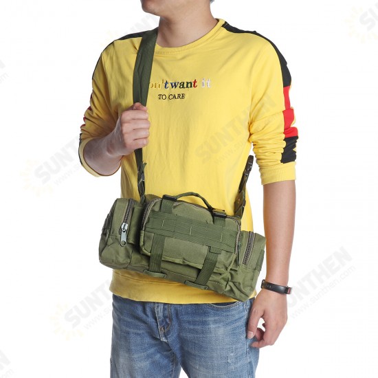 Multifunctional Outdoor Sports Hiking with Zippers Nylon Oxford Cloth Tactical Shoulder Bag Waist Pack Handbag Multifunctional Outdoor Sports Hiking with Zippers Nylon Oxford Cloth Tactical Shoulder Bag Waist Pack Handbag