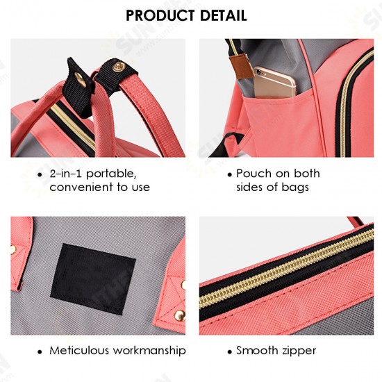Multifunctional Waterproof Large Capacity Nappy Storage Mummy Bag Backpack For Mom Outdoors Travel Multifunctional Waterproof Large Capacity Nappy Storage Mummy Bag Backpack For Mom Outdoors Travel