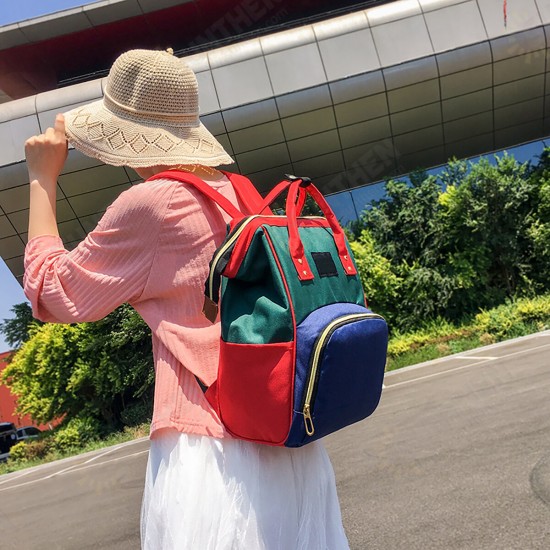 Multifunctional Waterproof Large Capacity Nappy Storage Mummy Bag Backpack For Mom Outdoors Travel Multifunctional Waterproof Large Capacity Nappy Storage Mummy Bag Backpack For Mom Outdoors Travel