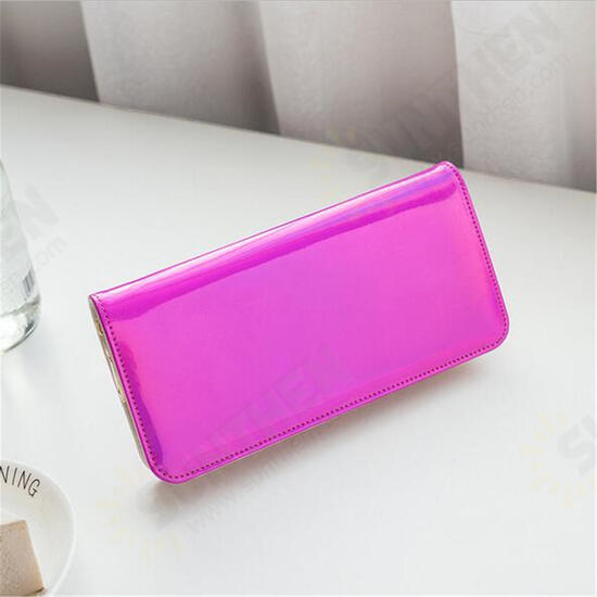 Multifunctional Women Laser PU Leather Long Wallet Card Purse Phone Bag for Phone under 6.5 inches Multifunctional Women Laser PU Leather Long Wallet Card Purse Phone Bag for Phone under 6.5 inches