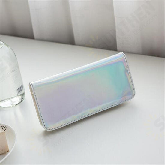 Multifunctional Women Laser PU Leather Long Wallet Card Purse Phone Bag for Phone under 6.5 inches Multifunctional Women Laser PU Leather Long Wallet Card Purse Phone Bag for Phone under 6.5 inches