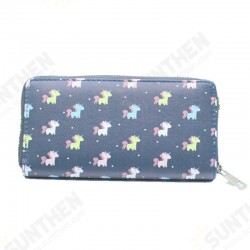 Multifunctional Women Pattern Zipper Bag Long Wallet Purse Phone Case for iPhone Samsung Xiaomi Non-original