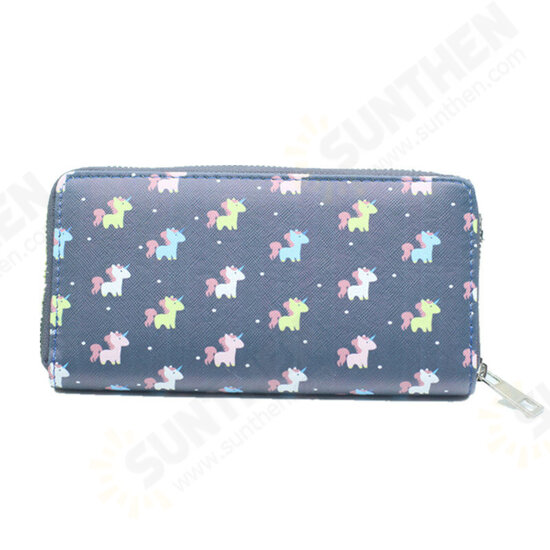 Multifunctional Women Pattern Zipper Bag Long Wallet Purse Phone Case for iPhone Samsung Xiaomi Non-original