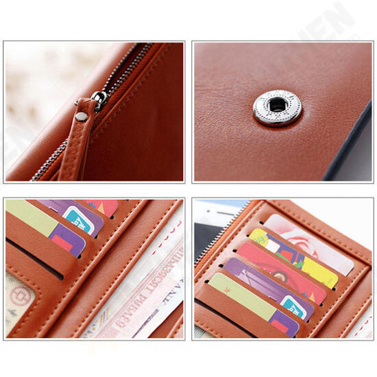 New Fashion Buckle Women's Long Wallet Women's Clutch Phone Wallet Bag