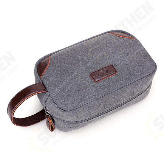 Outdoor Portable Canvas Large Capacity Accessory Storage Bag USB Cable Earphone Collection Pouch