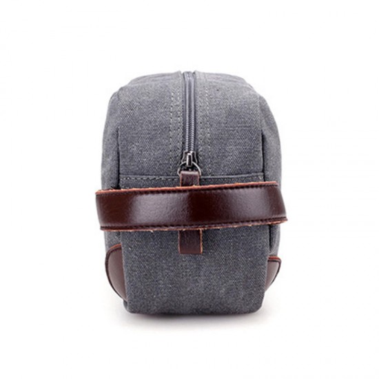 Outdoor Portable Canvas Large Capacity Accessory Storage Bag USB Cable Earphone Collection Pouch