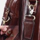 15.6 inch Multifunction Multi-Pocket Genuine Leather Macbook Storage Bag Men Briefcases Shoulder Crossbody Bag