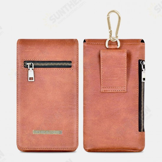 6.5 inch Multifunction Magnetic Flip Multi-Pocket PU Leather Mobile Phone Storage Bag Wallet Waist Pack