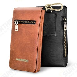 6.5 inch Multifunction Magnetic Flip Multi-Pocket PU Leather Mobile Phone Storage Bag Wallet Waist Pack 6.5 inch Multifunction Magnetic Flip Multi-Pocket PU Leather Mobile Phone Storage Bag Wallet Waist Pack