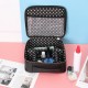 Portable Large Capacity PU Leather Multi-Grid Make Up Storage Bag Beauty Box