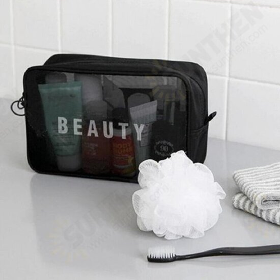 Portable S/ L Office Travel Translucent U Disk Earphone Makeup Storage Bag
