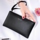 Simple Zipper Large Capacity PU Leather Phone Storage Bag Wallet Purse Handbag Clutch Bag