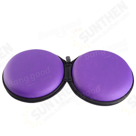 Small Round Carrying Storage Bag Case For Earphone Cable