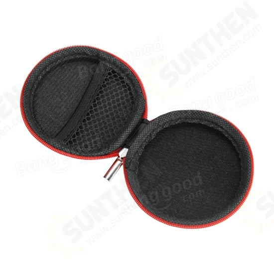 Small Round Carrying Storage Bag Case For Earphone Cable