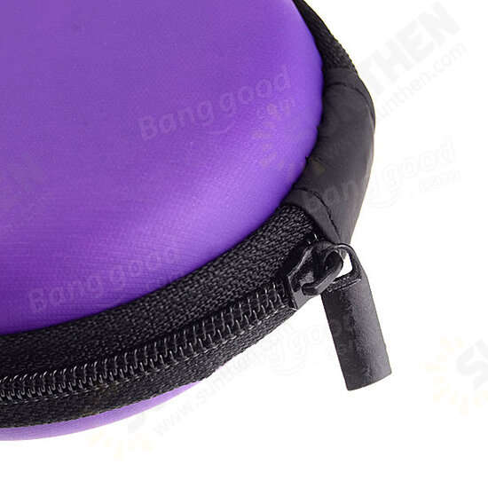 Small Round Carrying Storage Bag Case For Earphone Cable