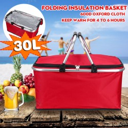 Summer 30L Large Capacity Folding Outdoor Picnic Insulated Lunch Bag Food Storage Bags Summer 30L Large Capacity Folding Outdoor Picnic Insulated Lunch Bag Food Storage Bags