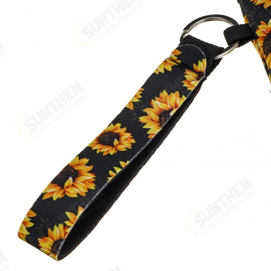 Sunflower Pattern Fashion with Zipper PVC Window Female Coin Pouch Small Change Bags Purse