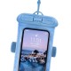 T-35 Waterproof Phone Bag Underwater Swimming Diving Touch Screen Phone Pouch Armbag with Elastic Armband for Mobile Phone below 6.4 inch