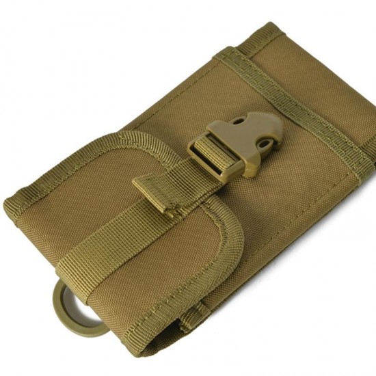 Universal 6 Inch Outdoor Sports Military Nylon Hook Belt Waterproof Phone Waist Bag For Smartphone