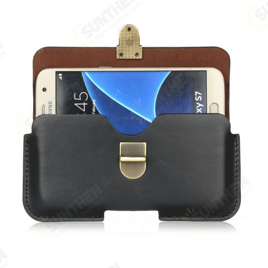 Universal Leather Wallet Pouch Waist Bag Case For Phone From 5.1 to 6.3 inch