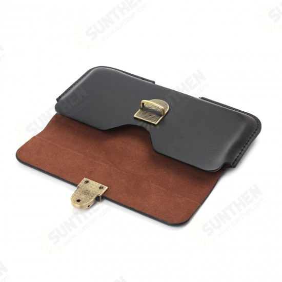 Universal Leather Wallet Pouch Waist Bag Case For Phone From 5.1 to 6.3 inch