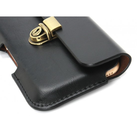 Universal Leather Wallet Pouch Waist Bag Case For Phone From 5.1 to 6.3 inch