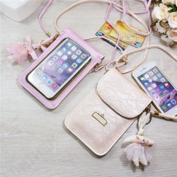 Universal Mini Vertical Screen Touch Window Shoulder Wallet Bag For 6 Inch Smartphone Universal Mini Vertical Screen Touch Window Shoulder Wallet Bag For 6 Inch Smartphone