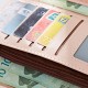 Universal Multi-layer Envelope Design Long Purse Phone Wallet Clutch Bag For Phone Under 5 inches