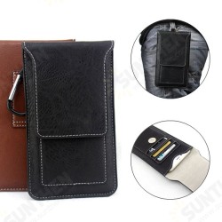 Universal Multifunctional Leather Phone Bag Metal Hook Waist Bag for Phone Under 5.5 inches Universal Multifunctional Leather Phone Bag Metal Hook Waist Bag for Phone Under 5.5 inches