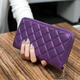 Universal PU Leather Clover Ornament Classic Diamond Lattice Phone Wallet for Phone Under 6.0-inch