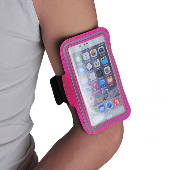 Universal Sports Elastic Armband Sweatproof Touch Screen Mobile Phone Arm Bags with Earphone Port for Phones below 4.7 inch