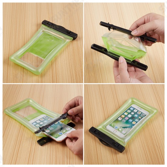 Universal Touch-Friendly Transparent Inlet Automatic Alarm Luminous Dustproof Waterproof Mobile Phone Bag