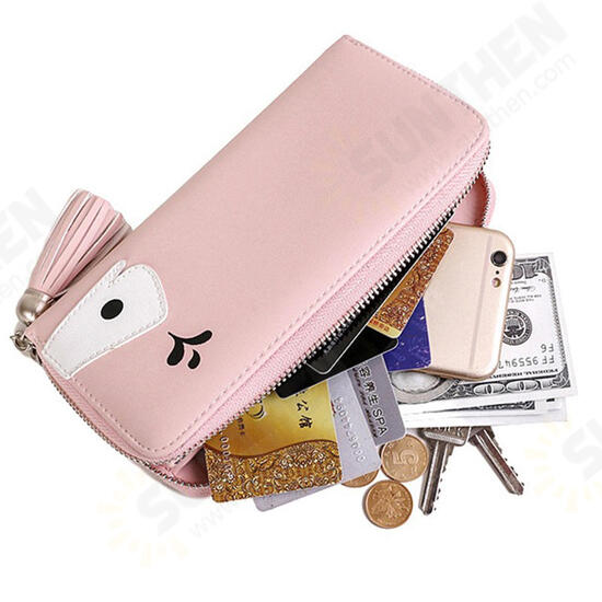 Universal Zipper Cartootn Whale Long Purse Phone Wallet Bag for Phone Under 5.2 inches