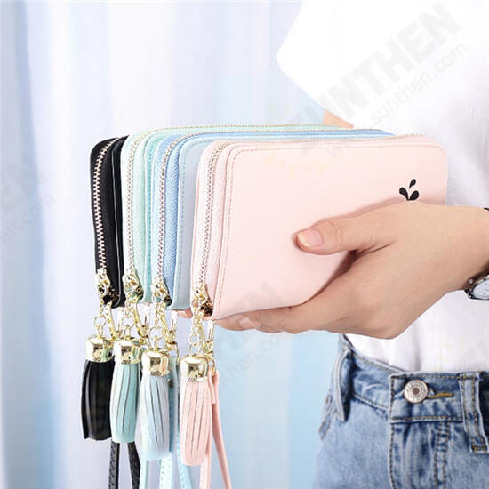 Universal Zipper Cartootn Whale Long Purse Phone Wallet Bag for Phone Under 5.2 inches