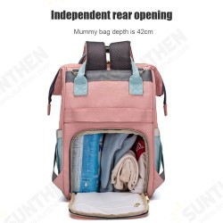 [Upgrade Version] Large Capacity Outdoor Trip Travel Diaper Storage with USB Charging Port Mummy Bag Backpack