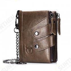 Vintage RFID Anti-Theft Large Capacity with Multi-Card Slots Genuine Leather Men Foldable Wallet Vintage RFID Anti-Theft Large Capacity with Multi-Card Slots Genuine Leather Men Foldable Wallet