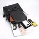 Vintage Waterproof Large Capacity PU Leather Macbook Tablet Storage Bag Office Work Unisex Backpack