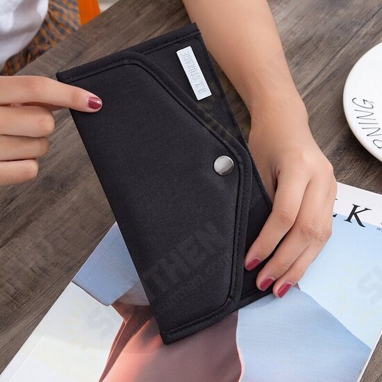 Waterproof Large Capacity Multi-Card Slot Passport Holder Phone Wallet Bag