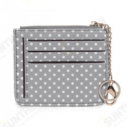 Women Fashion Dot Pattern Zipper with Multi-Slot Wallet Card Holder Short Purse Women Fashion Dot Pattern Zipper with Multi-Slot Wallet Card Holder Short Purse