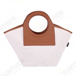 Women Fashion PU Leather Handle Large Capacity Storage Canvas Shell Bag Tote Women Fashion PU Leather Handle Large Capacity Storage Canvas Shell Bag Tote