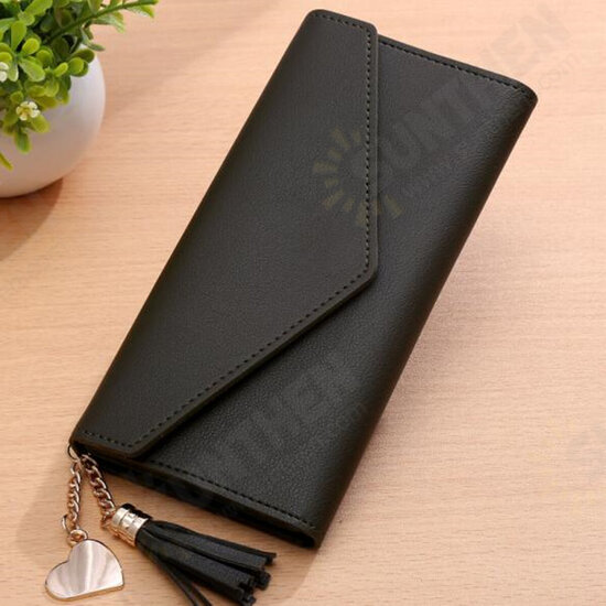 Women Long Purse Multi Card Slots PU Leather Phone Wallet Envelope Clutch Bags