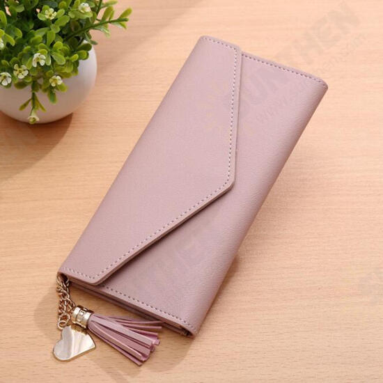 Women Long Purse Multi Card Slots PU Leather Phone Wallet Envelope Clutch Bags