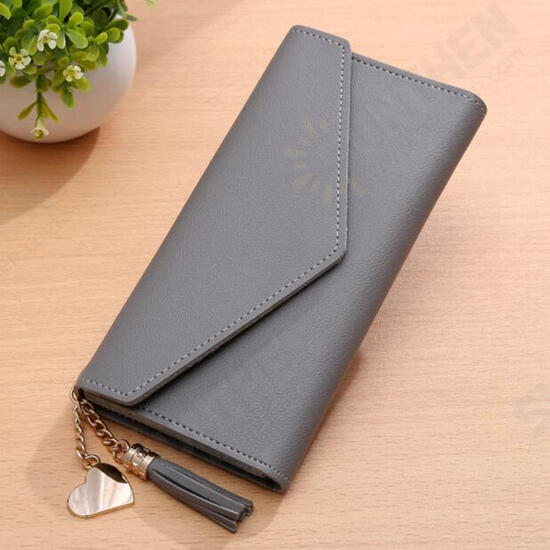 Women Long Purse Multi Card Slots PU Leather Phone Wallet Envelope Clutch Bags