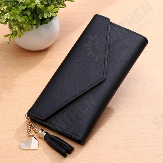 Women Long Purse Multi Card Slots PU Leather Phone Wallet Envelope Clutch Bags