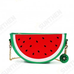 Women PU Leather Orange Watermelon Fruit Shoulder Bag Chain Strap Phone Crossbody Bags Women PU Leather Orange Watermelon Fruit Shoulder Bag Chain Strap Phone Crossbody Bags