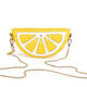 Women PU Leather Orange Watermelon Fruit Shoulder Bag Chain Strap Phone Crossbody Bags