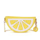 Women PU Leather Orange Watermelon Fruit Shoulder Bag Chain Strap Phone Crossbody Bags